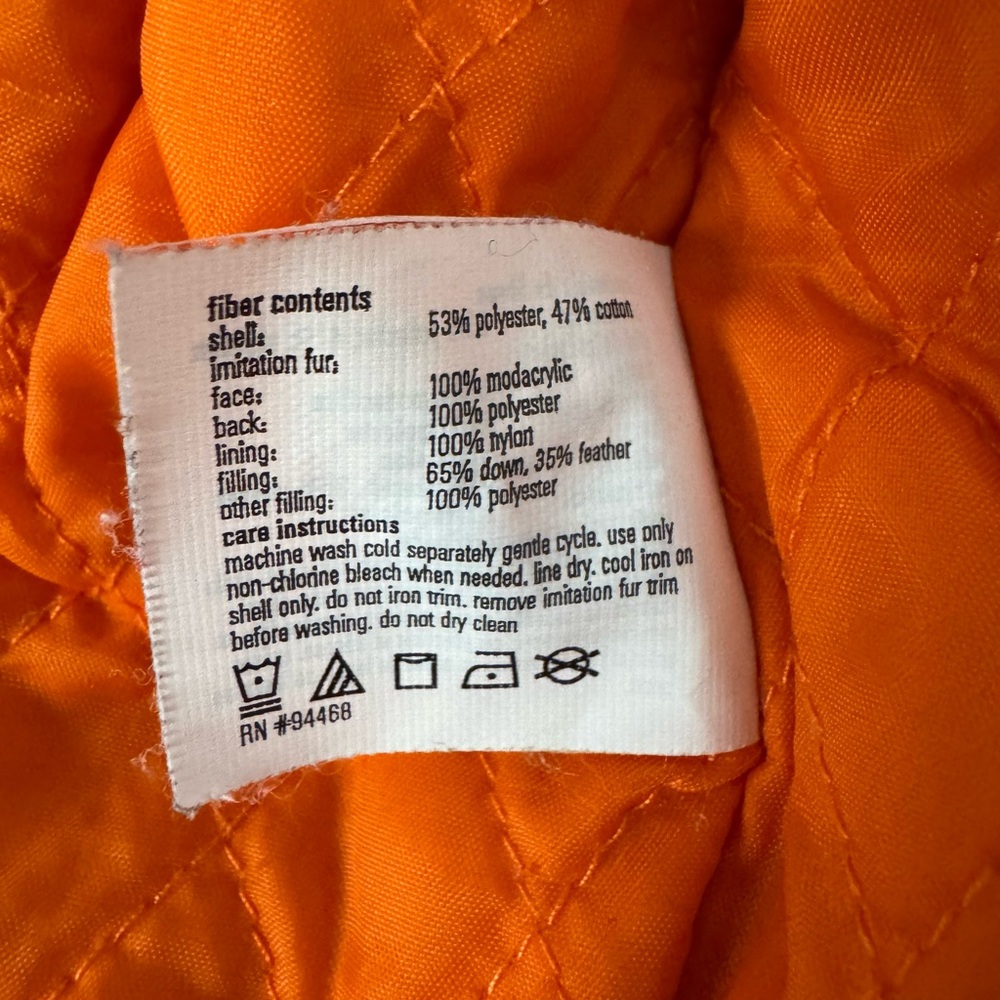 Esprit Cream Puffer Jacket with Faux Fur Hood - Picture 6 of 7